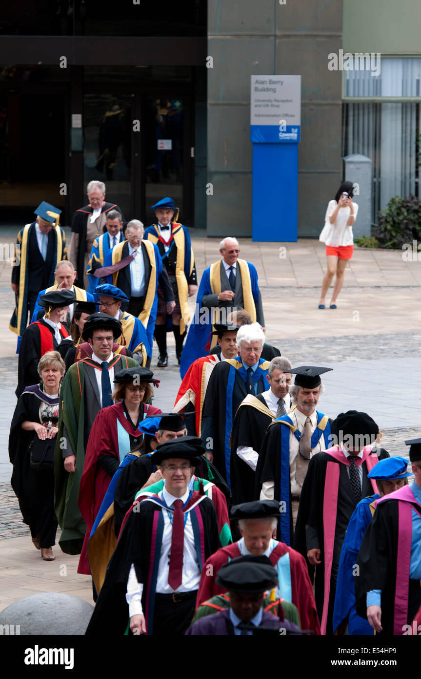 Procession of academics, Coventry University Graduation Day at Coventry