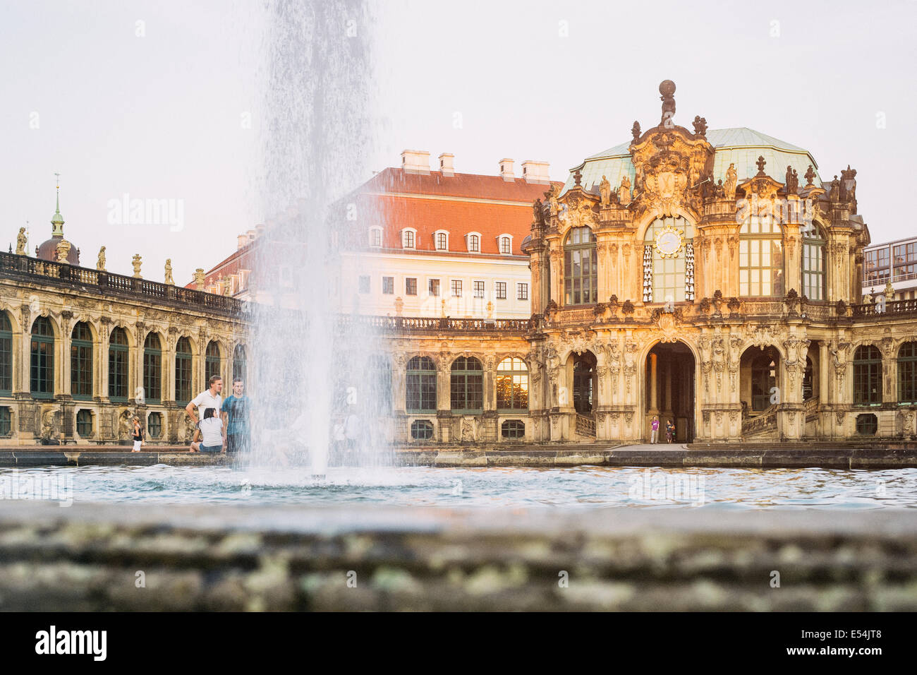 Zwinger in Dresden of Germany, one of the tourist attractions. Stock Photo