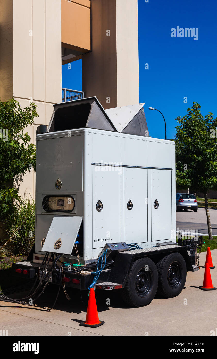 Mobile power generator for a film set on location, Vancouver, Canada Stock  Photo - Alamy