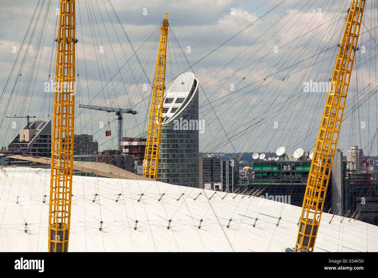 The O2 Arena on the River Thames in london, UK, it was formally the Millenium Dome. Stock Photo