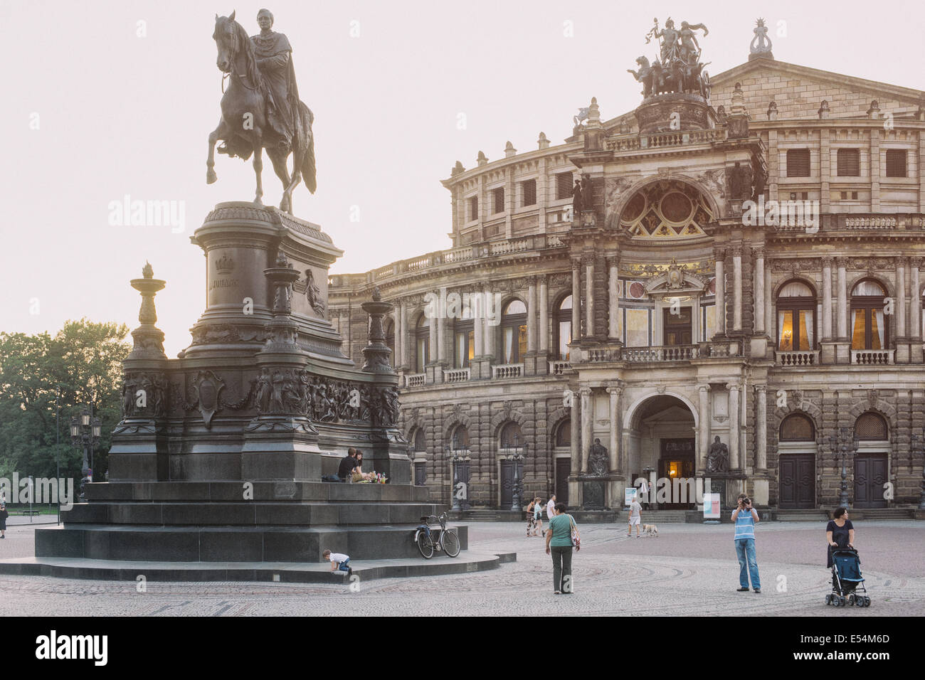 Semperoper, opera house of Dresden in Germany. Stock Photo