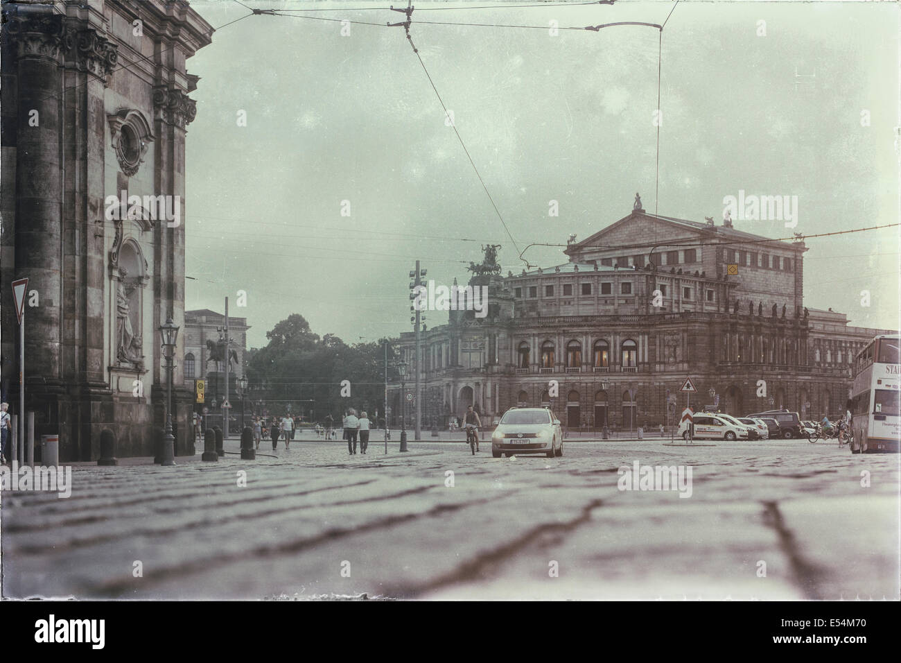 Semperoper, opera house of Dresden in Germany. Stock Photo
