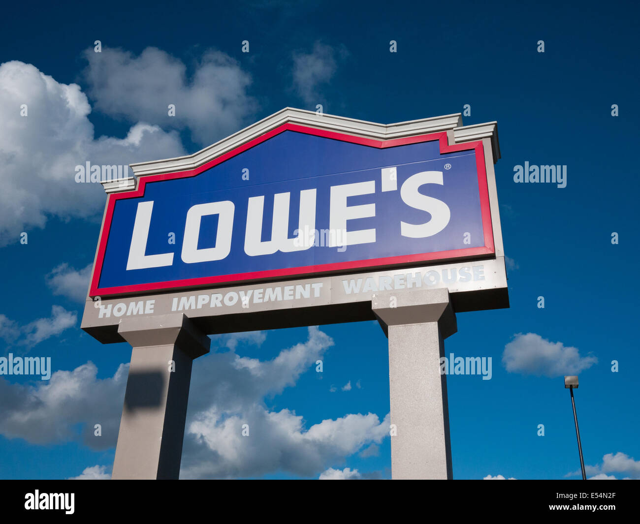 A Lowe's home improvement store sign.  Edmonton, Alberta, Canada. Stock Photo