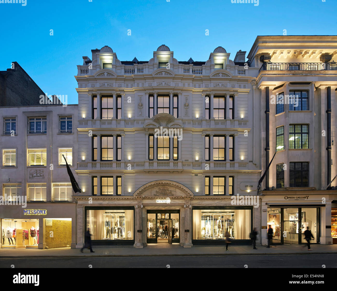 135 New Bond Street Belstaff, London, United Kingdom. Architect: John  McAslan & Partners, 2014 Stock Photo - Alamy