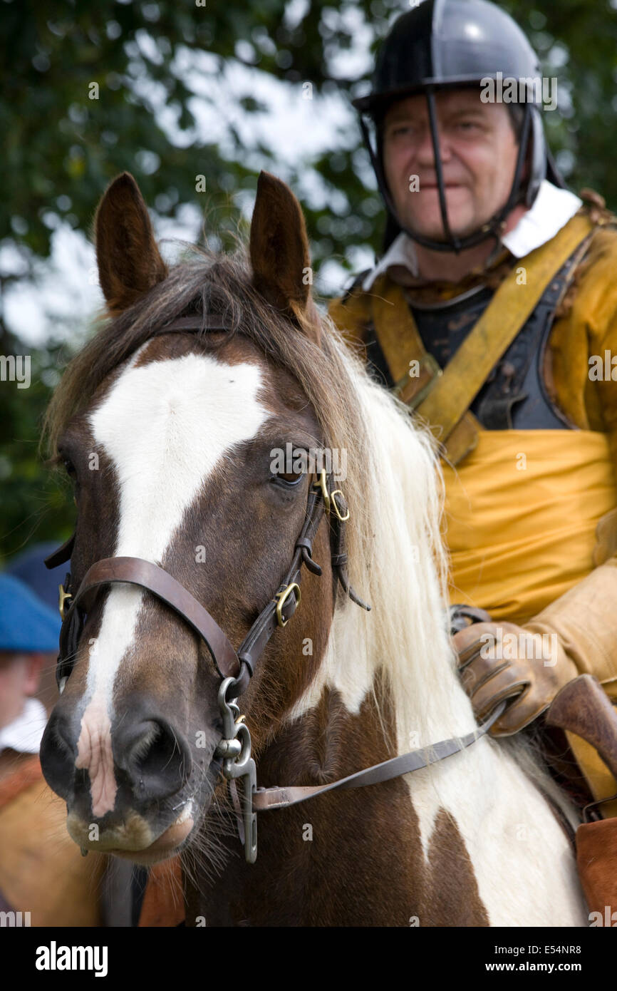 Roundheads and Cavaliers re-enactment of the civil war Stock Photo