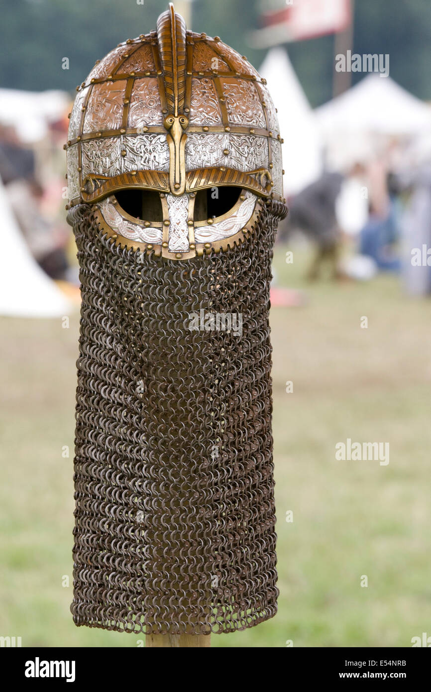 Anglo saxon replica helmet hi-res stock photography and images - Alamy