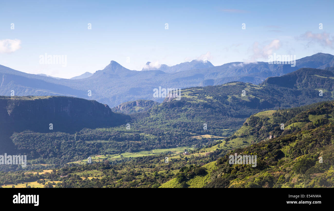 Knuckles mountain range and forest Sri Lanka is an excellent place for trekking. Stock Photo