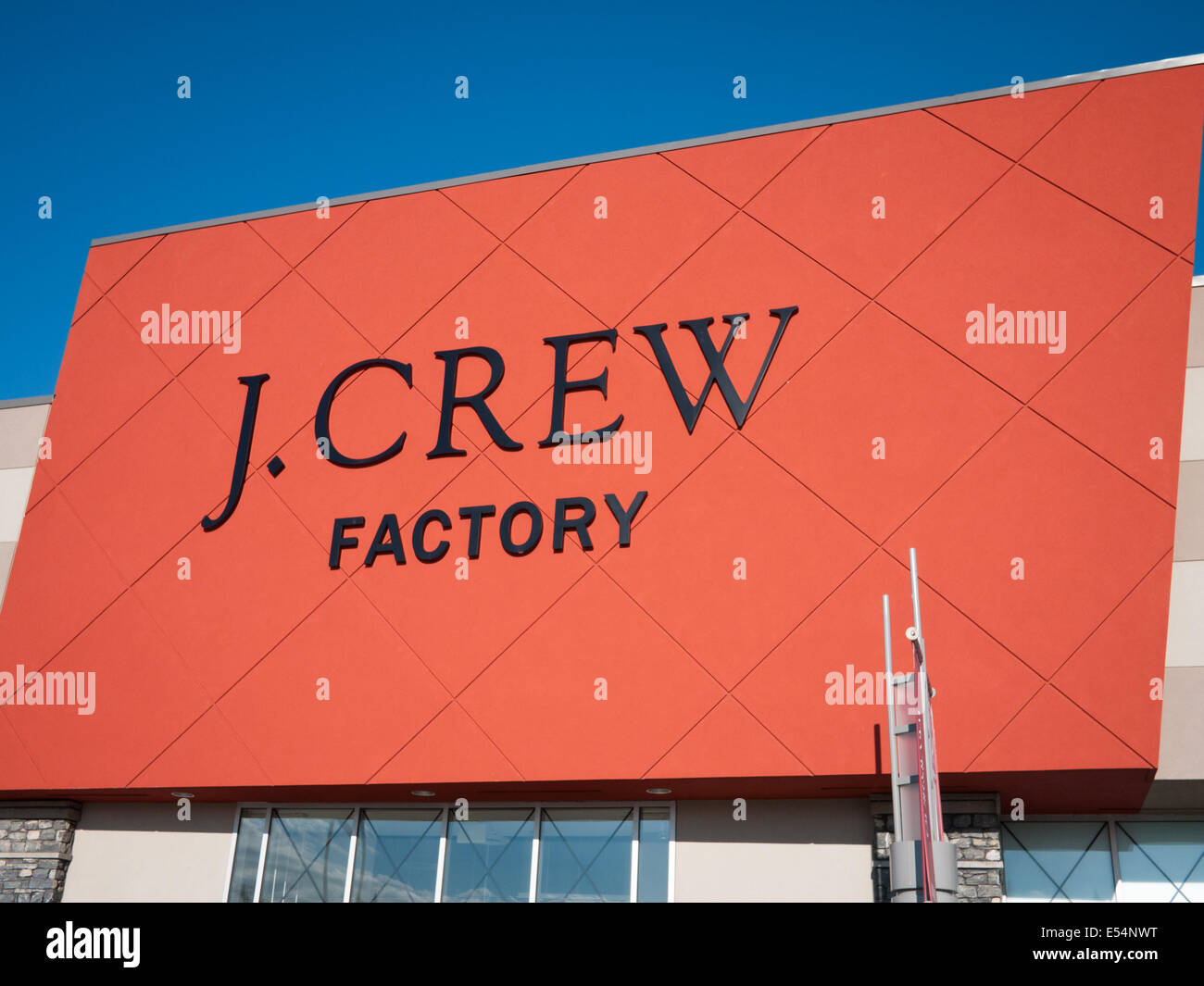 A J.Crew Factory store at South Edmonton Common, Edmonton, Alberta, Canada. Stock Photo