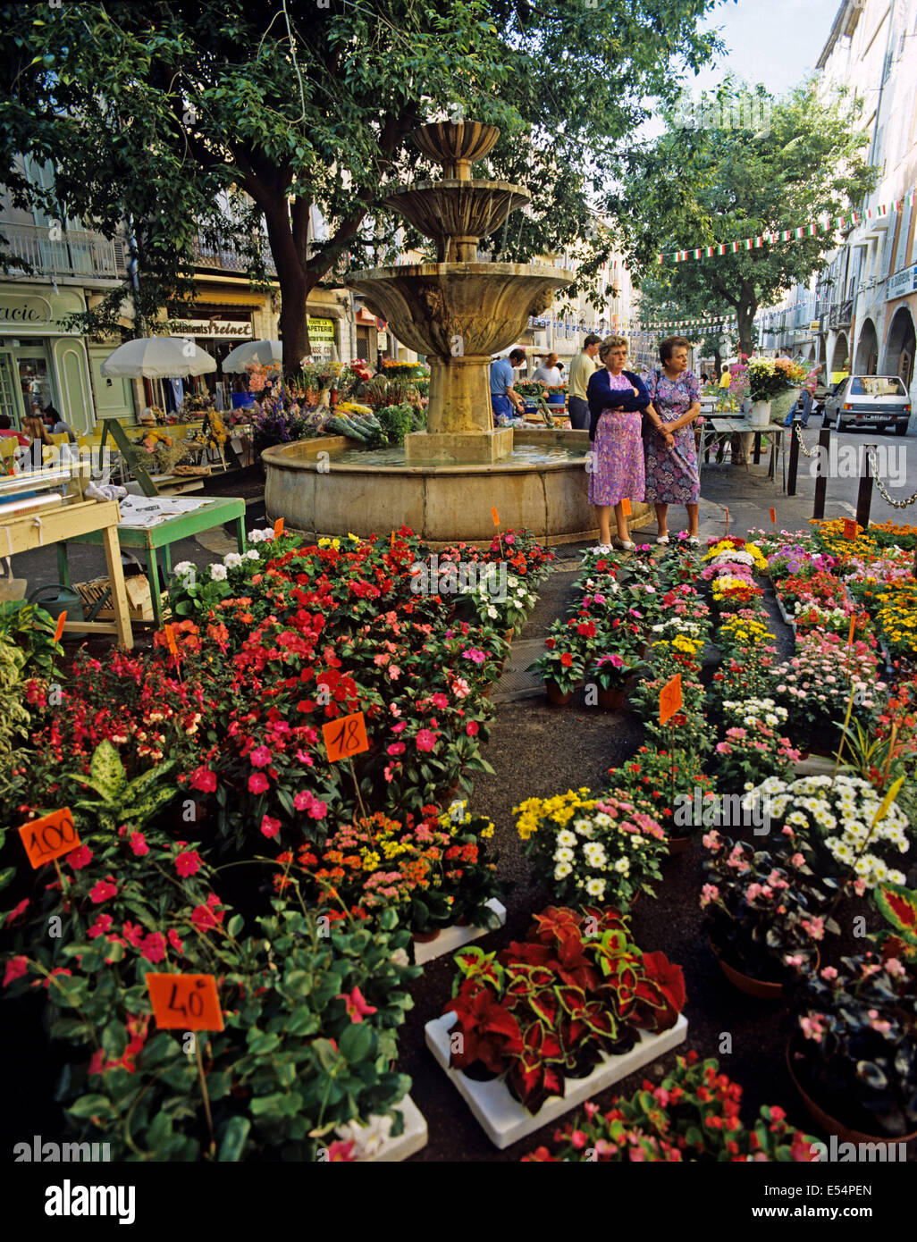 Flower market in Place aux Aires, Grasse, France Stock Photo Alamy