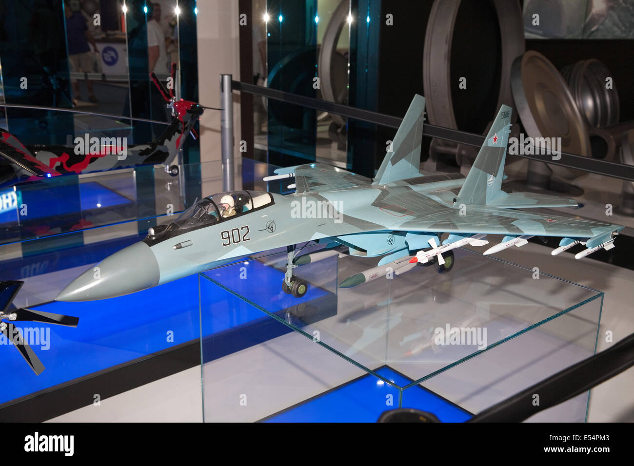 Model 902 airplane on display at the Farnborough Airshow 2014 Stock ...