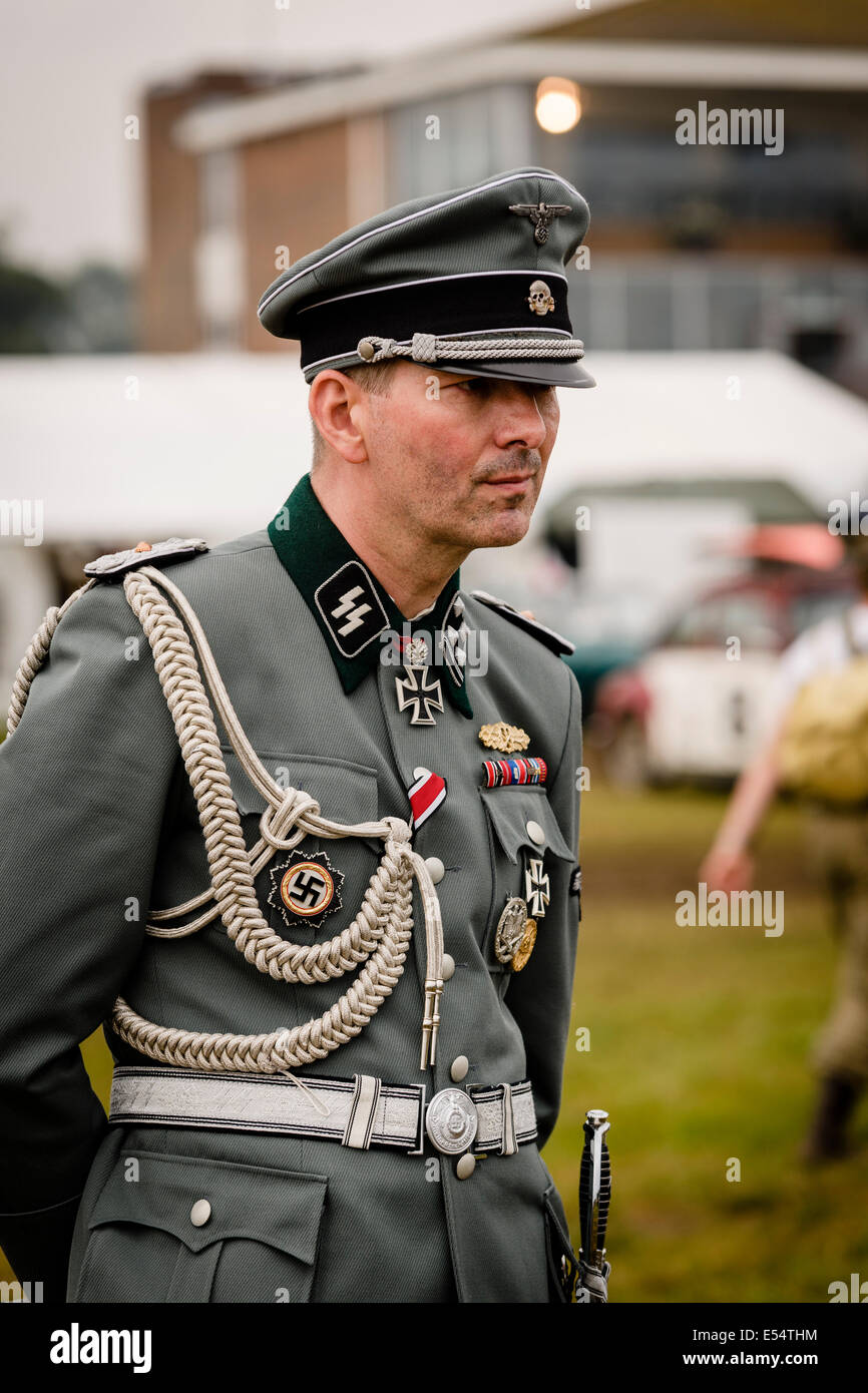 Westenhanger, Kent, UK. 20th July, 2014. 'The War And Peace Revival' event at Westenhanger. Featuring war re-enactments, fancy dress, actual and replica memorabilia, and more. Credit:  Tom Arne Hanslien/Alamy Live News Stock Photo