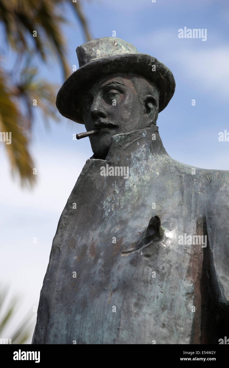 Statue of the opera composer Giacomo Puccini, Torre di Lago Puccini, Tuscany, Italy, Europe Stock Photo