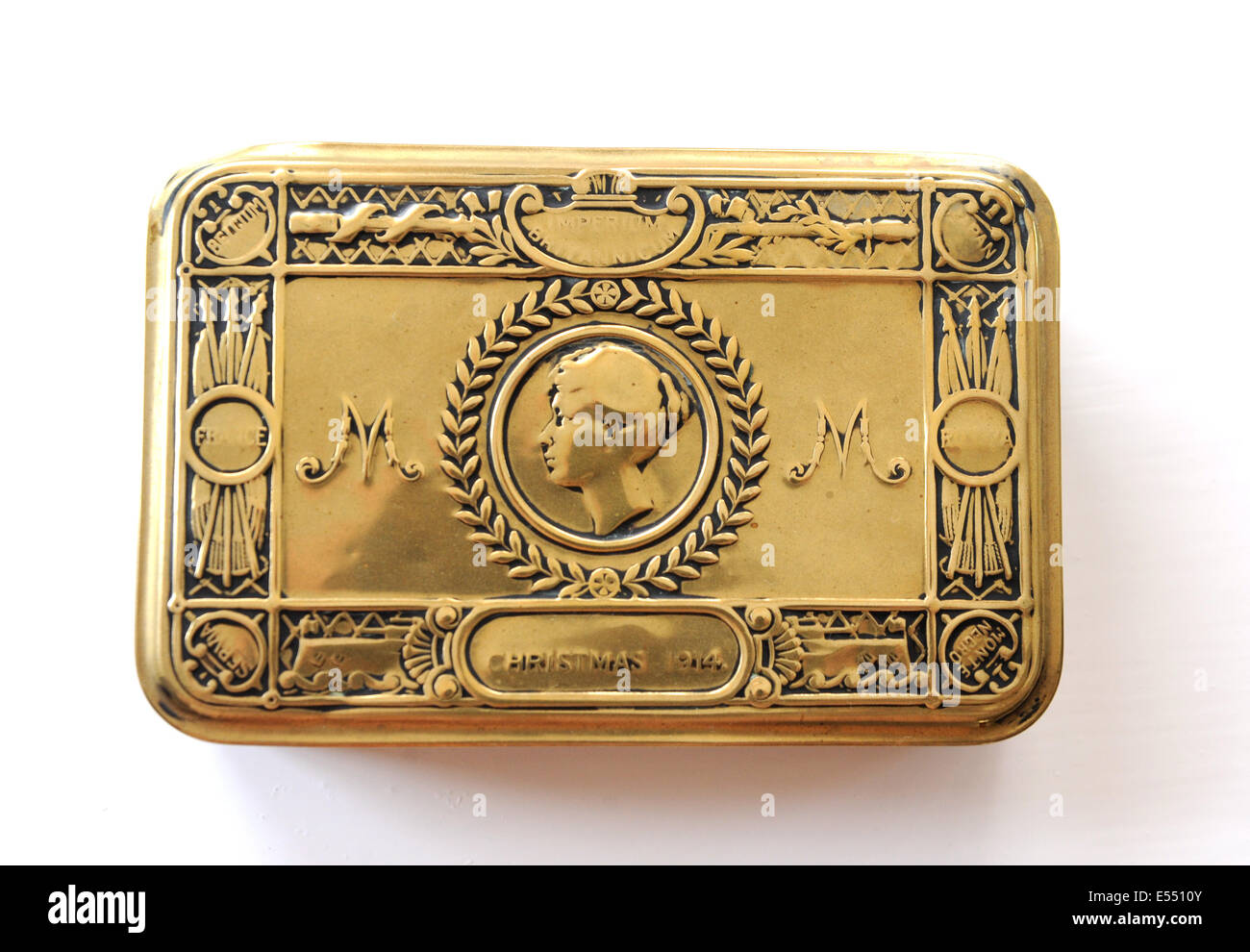 The Princess Mary brass tin or box sent to members of serving