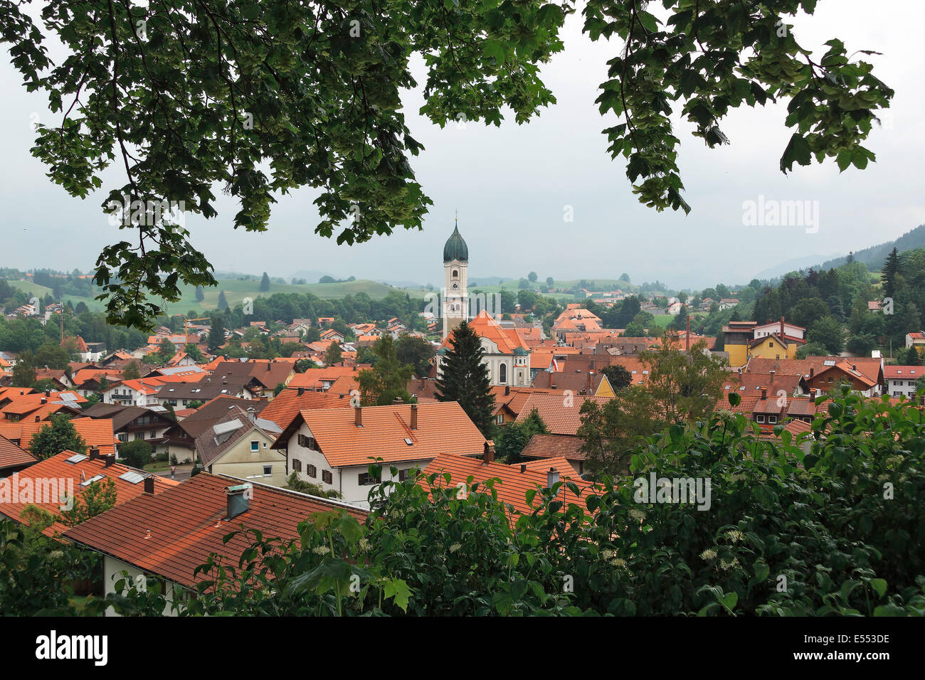 village in the Bavarian Alps Stock Photo Alamy