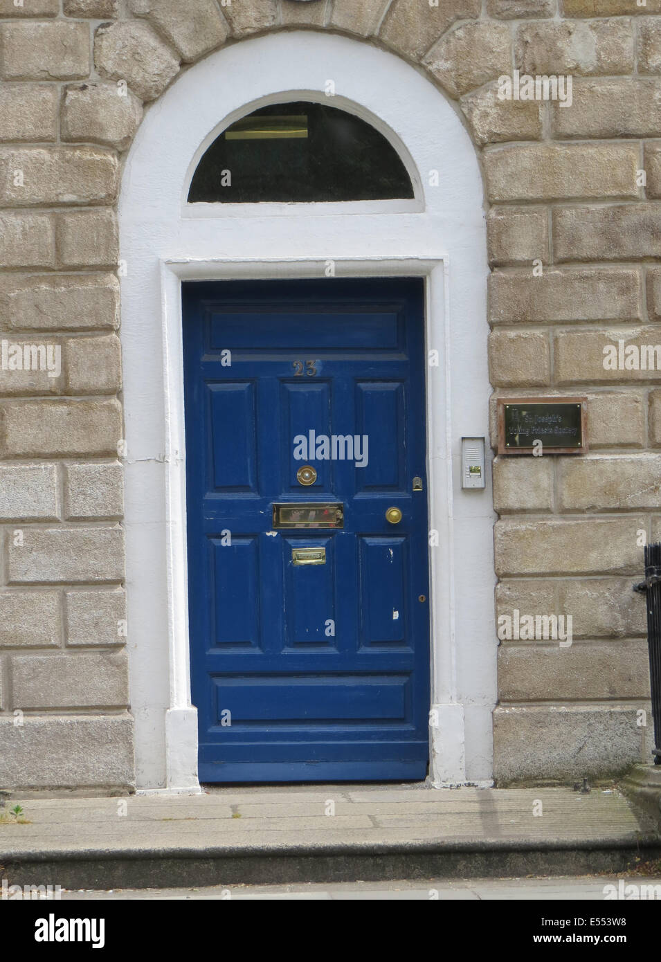 DUBLIN, Eire. Colourful Georgian doorways. Photo Tony Gale Stock Photo