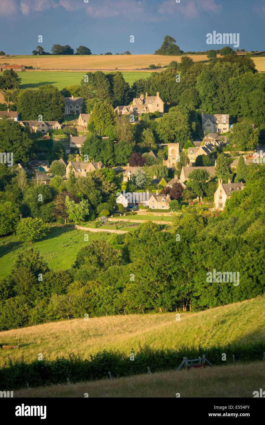 View over Snowshill, the Cotswolds, Gloucestershire, England Stock Photo