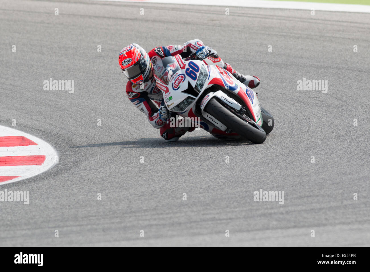 MISANO ADRIATICO, ITALY - JUNE 21: Honda CBR600RR of PATA Honda World Supersport Team, driven by VD MARK Michael Stock Photo