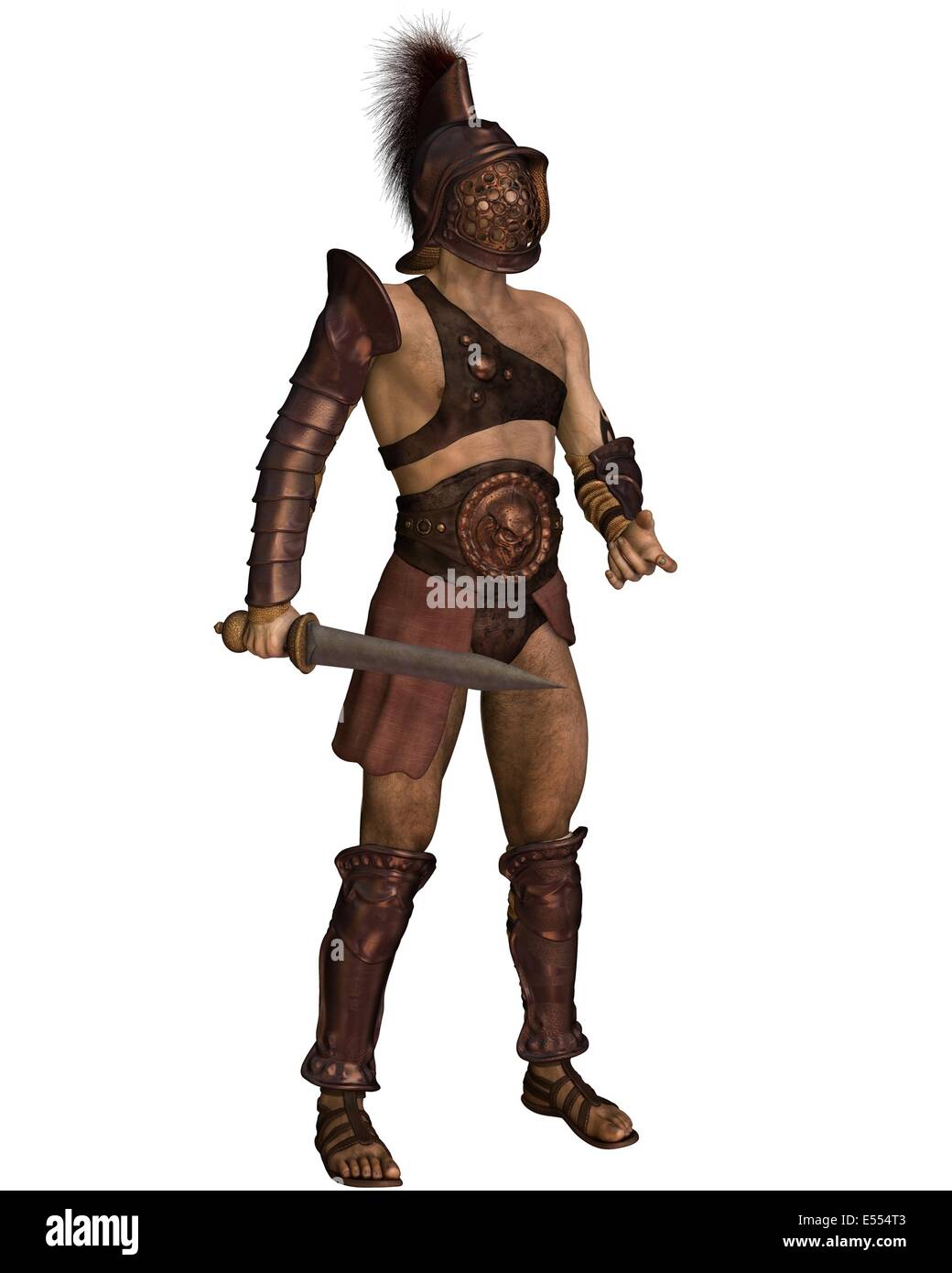 Roman Gladiator - Murmillo type Stock Photo