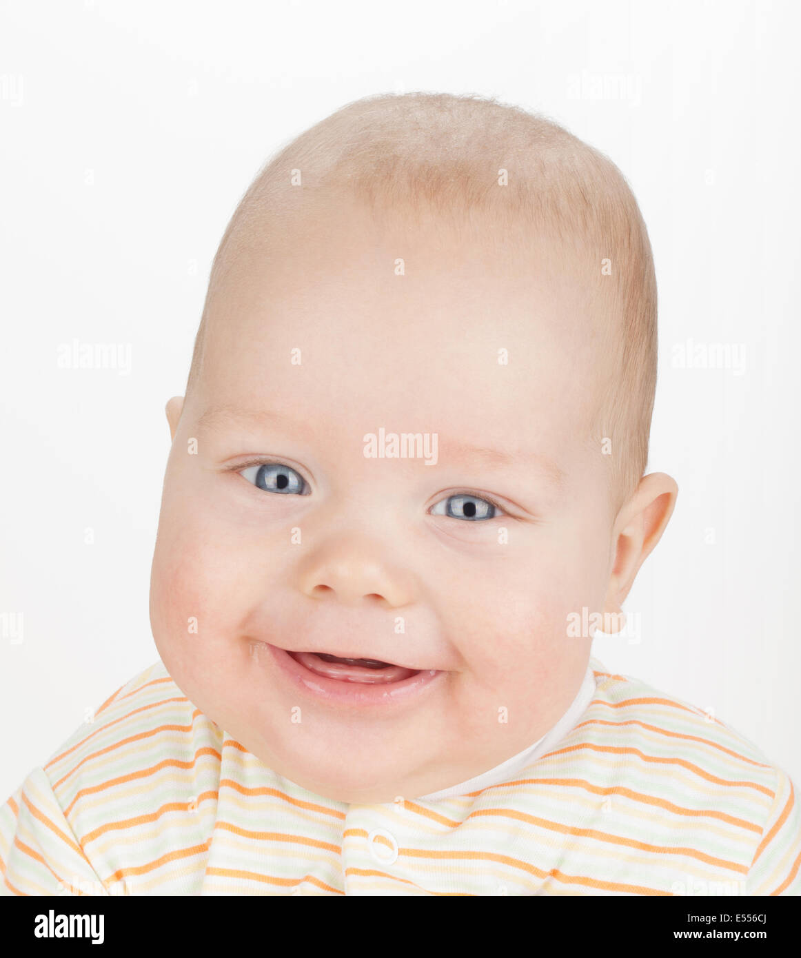 Closeup portrait of cute baby on white Stock Photo - Alamy