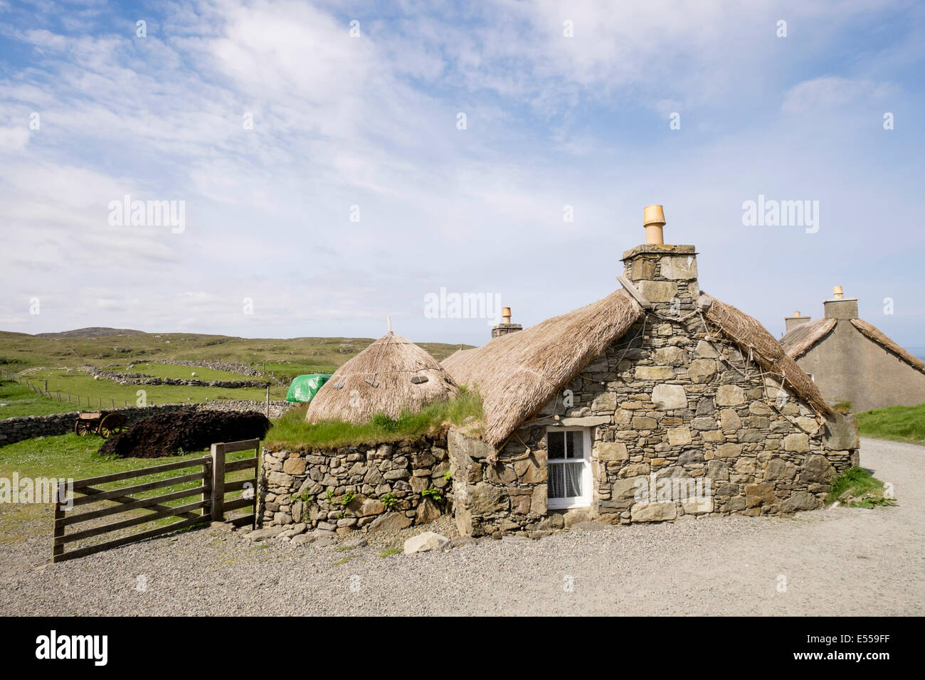 Restored old croft in Na Gearrannan Blackhouse Village Garenin Carloway