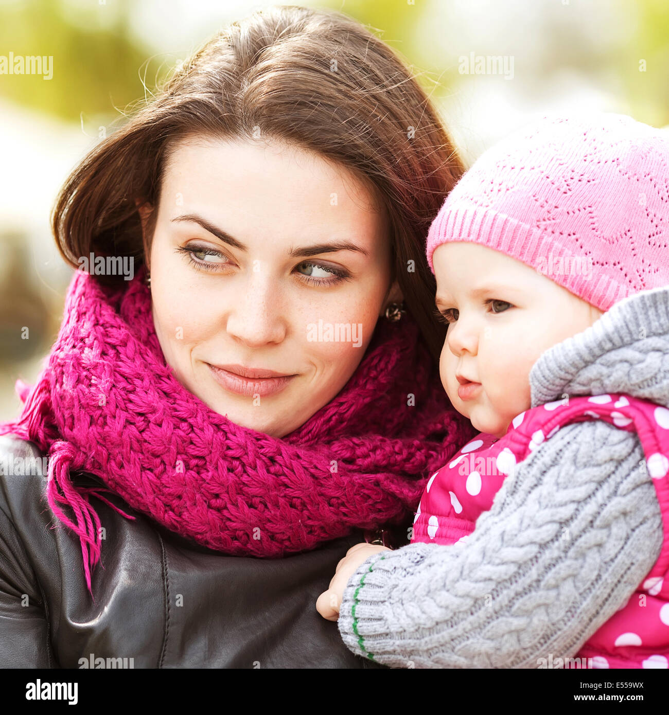 Mother and daughter in the park Stock Photo - Alamy