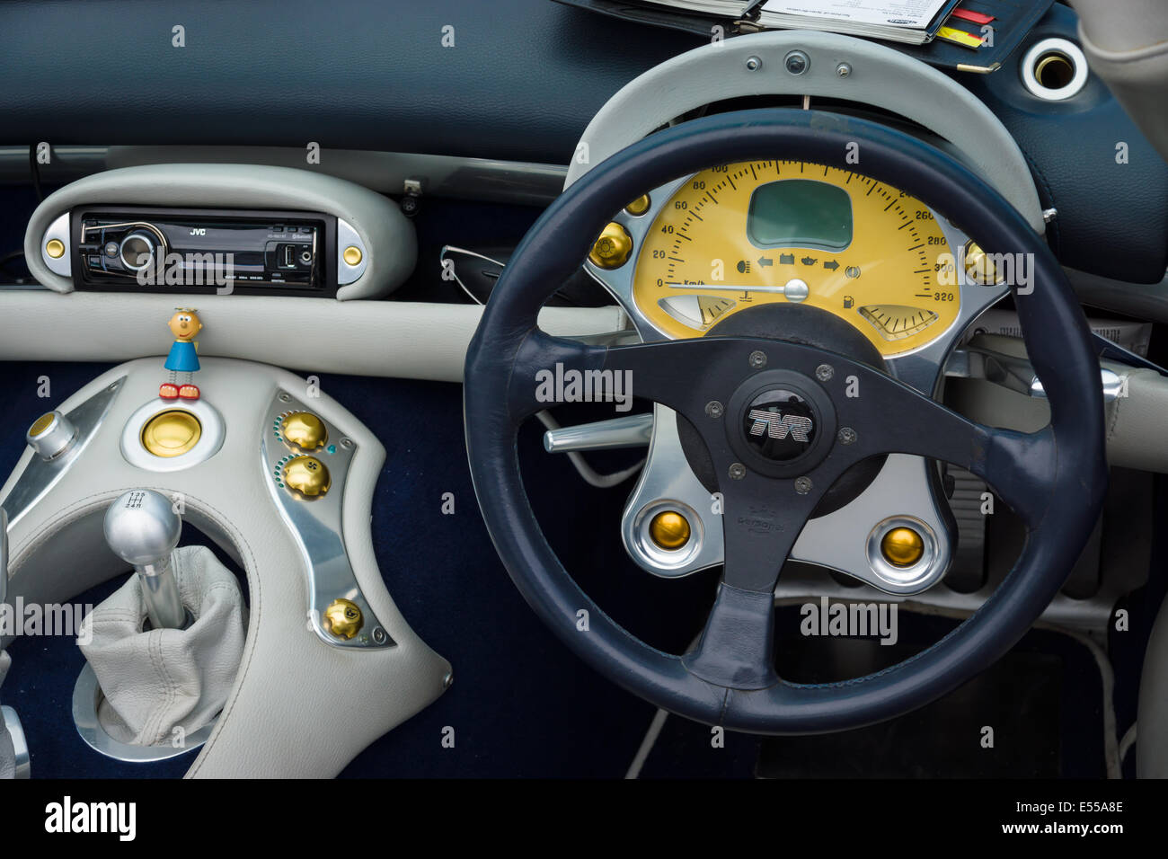 BERLIN, GERMANY - MAY 17, 2014: Cab of a sports car TVR Tuscan Speed 6. 27th Oldtimer Day Berlin - Brandenburg Stock Photo