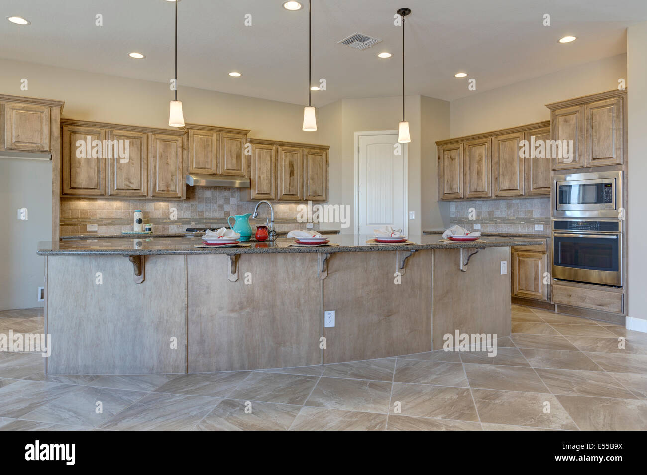 Beautiful Modern Kitchen Stock Photo