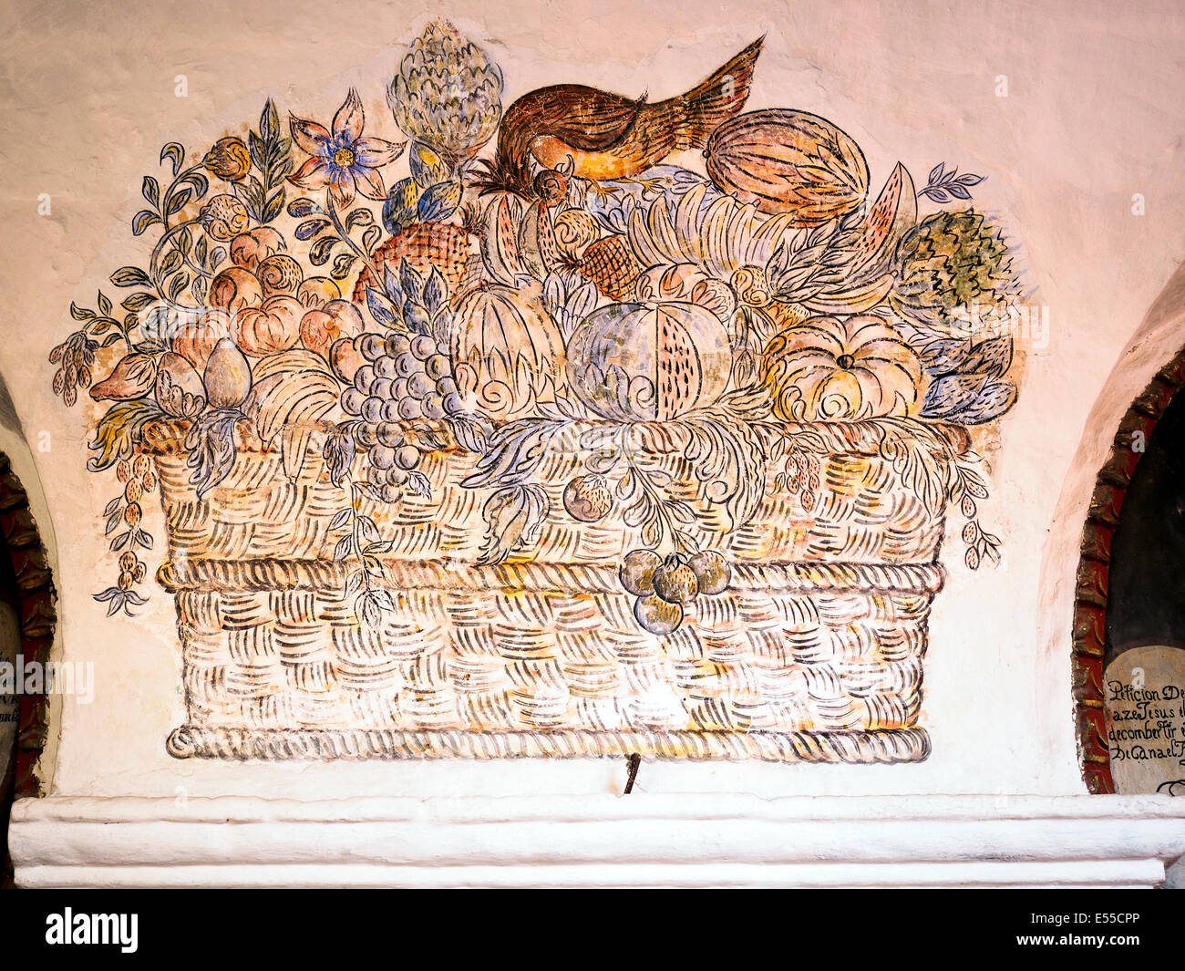 Drawings in the porch of Santa Catalina Monastery - Arequipa, Peru Stock Photo