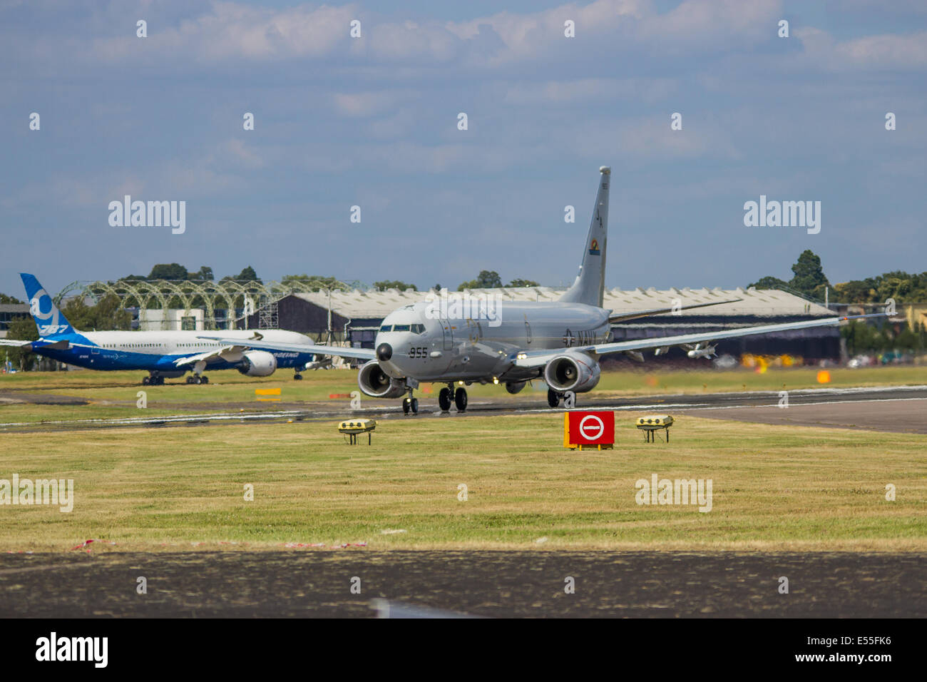 Boeing P-8A Poseidon At Farnborough International Air Show July 15th 2014 Stock Photo