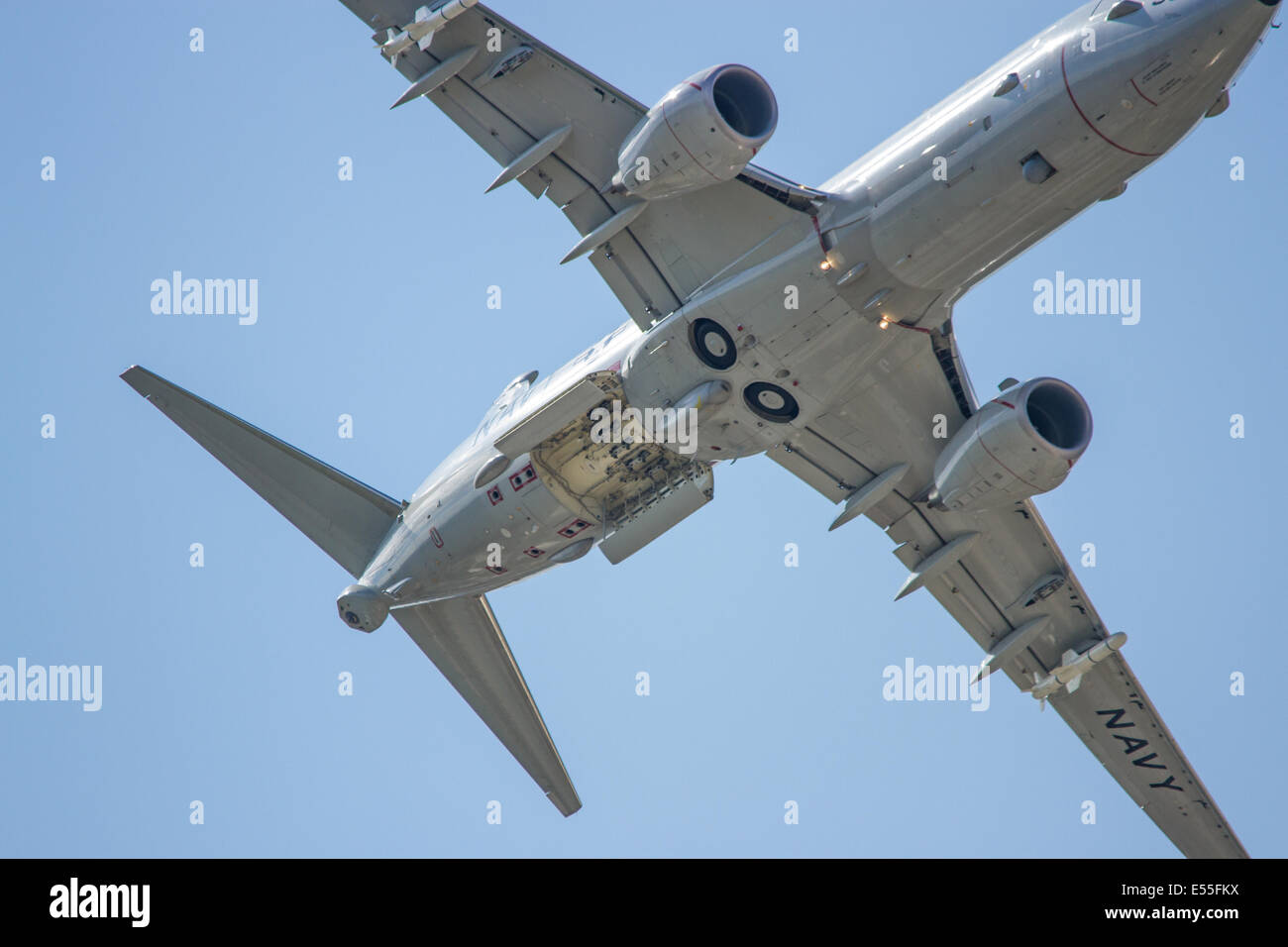 Boeing P-8A Poseidon At Farnborough International Air Show July 15th 2014 Stock Photo