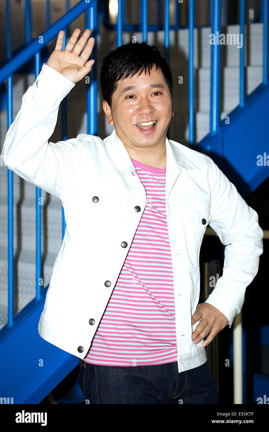 Yuji Tanaka(Bakusho Mondai), Jul 18, 2014 : Chiba, Japan - Yuji Tanaka member of the comedian duo Bakusho Mondai greets to media during the press event of the 'Space Expo 2014' at Makuhari Messe on July 18, 2014. The Space Expo 2014 is the Asian premiere of NASA Human Adventur by NASA, which brings to Japan a chronicle of the NASA's space missions, as well as Japan Aerospace Exploration Agency 'JAXA' own missions. The expo will be held from July 19 to September 23. © Rodrigo Reyes Marin/AFLO/Alamy Live News Stock Photo
