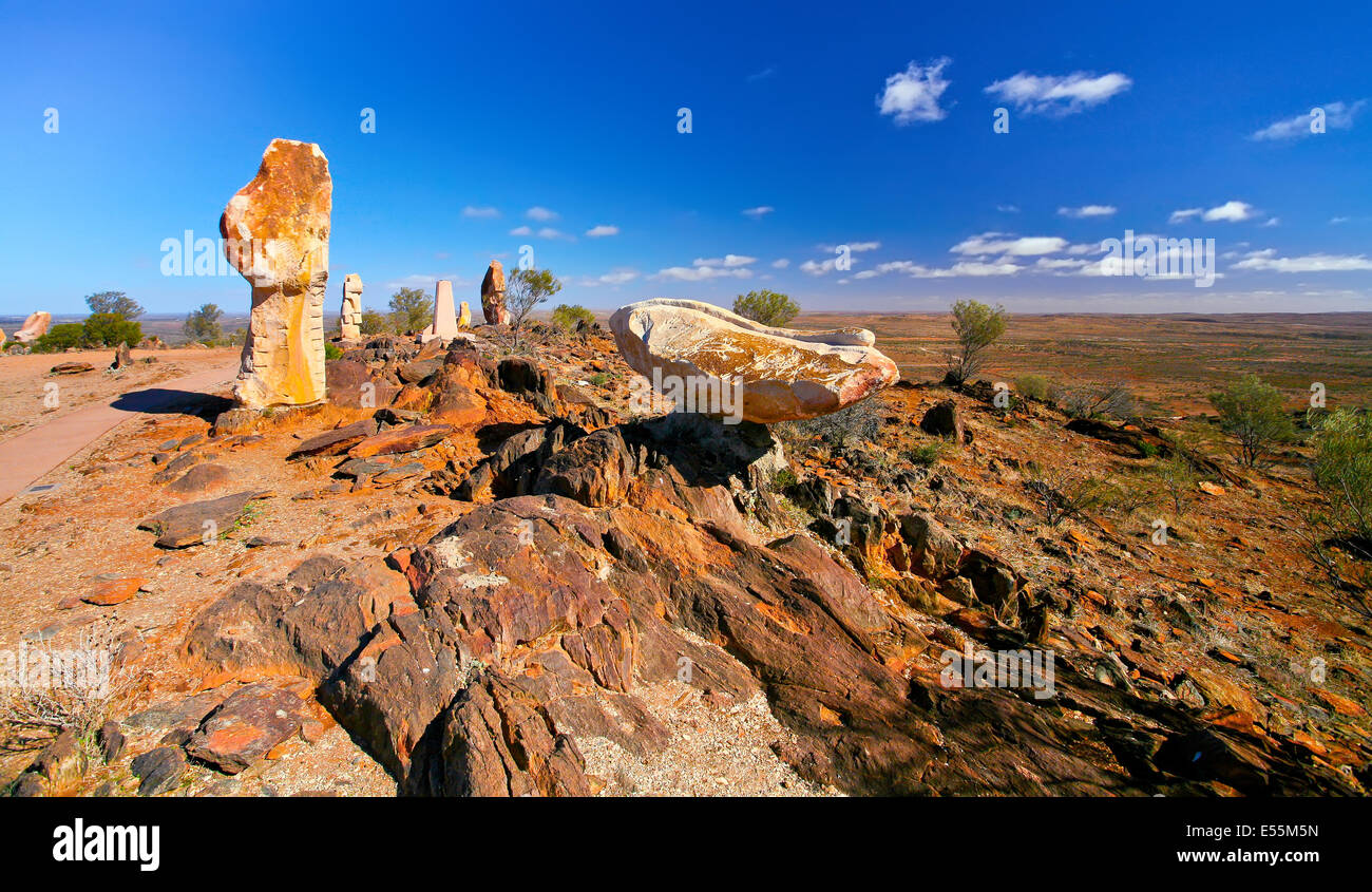 Sculpture park outback landscape Broken Hill New South Wales Australia