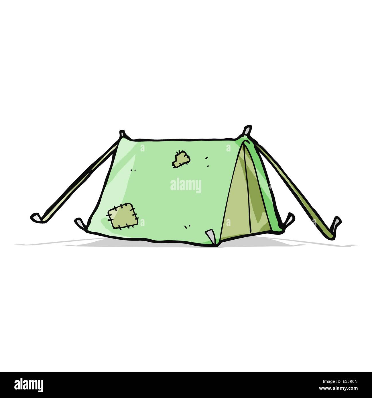 cartoon traditional tent Stock Vector