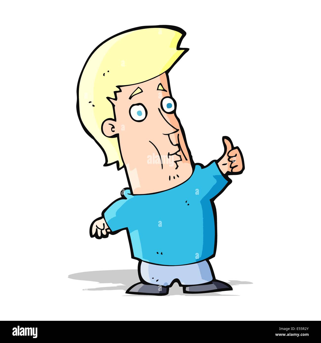 cartoon man giving thumbs up sign Stock Vector Image & Art - Alamy