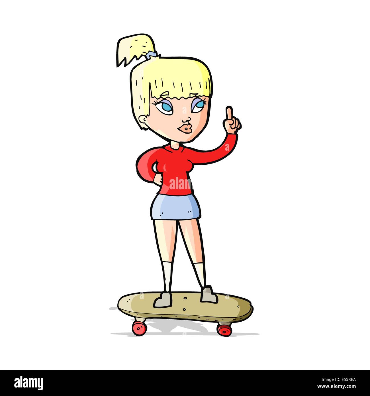 cartoon skater girl Stock Vector Image & Art - Alamy