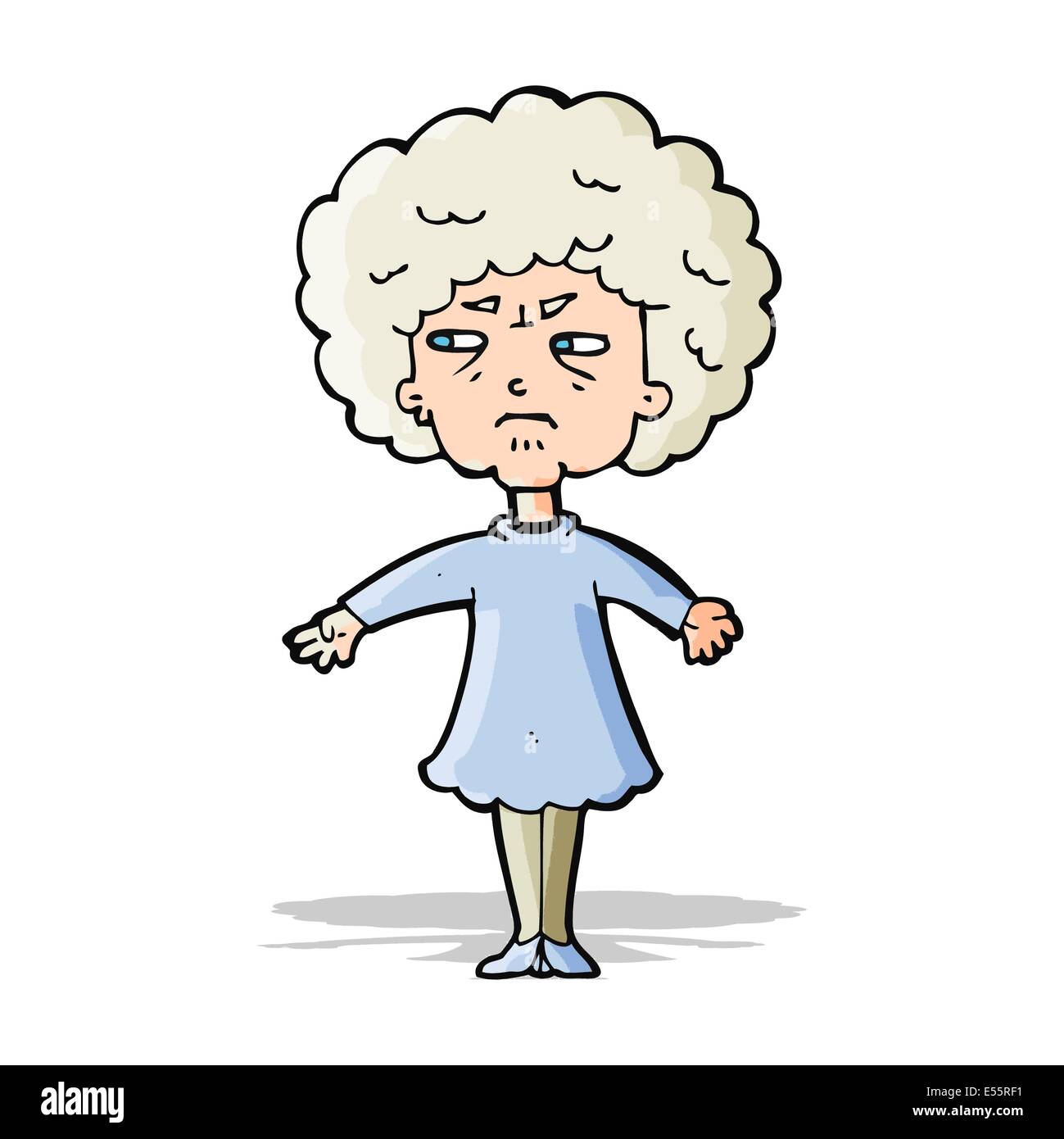 cartoon bitter old woman Stock Vector Image & Art - Alamy