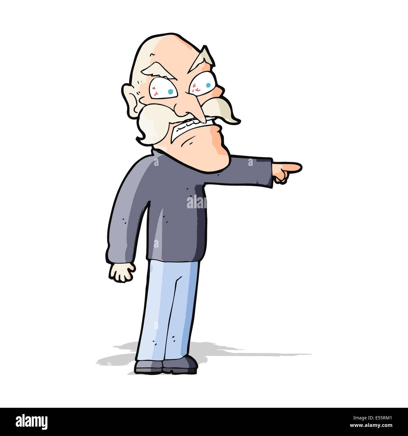 cartoon furious old man Stock Vector Image & Art Alamy