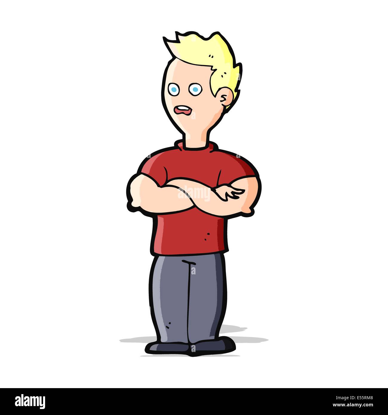 cartoon man with crossed arms Stock Vector Image & Art - Alamy