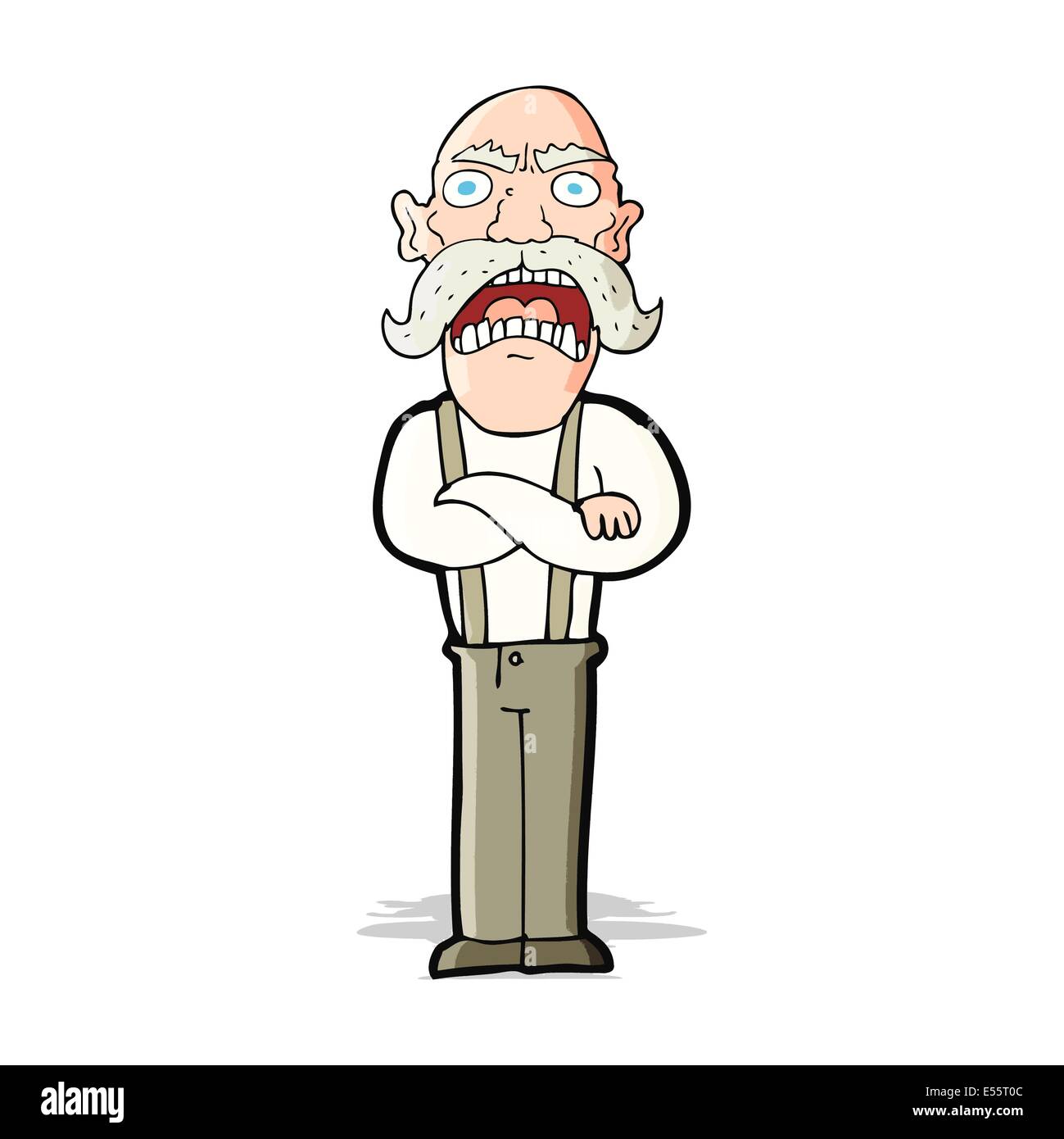 cartoon shocked old man Stock Vector Image & Art - Alamy