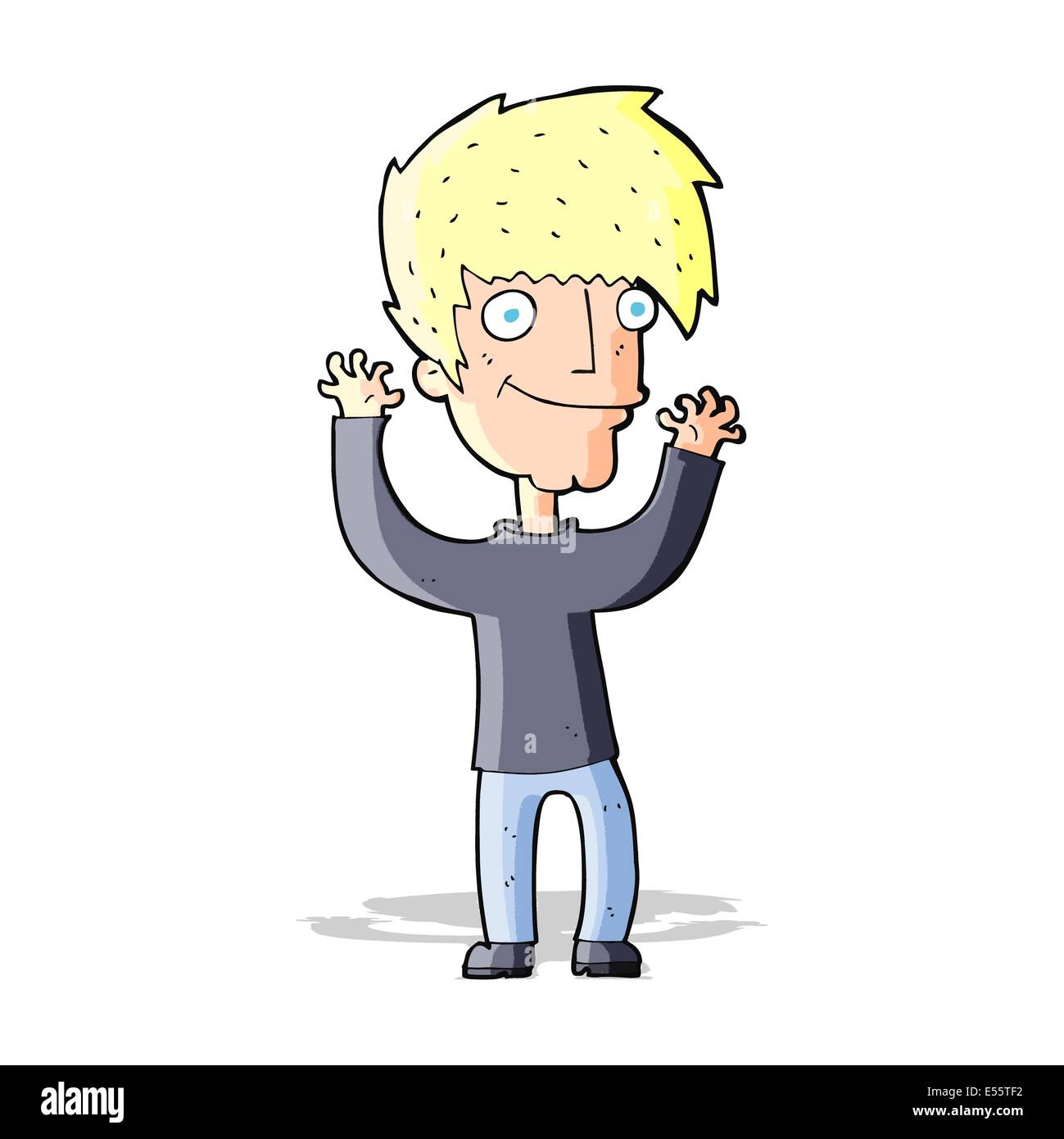 cartoon man waving arms Stock Vector Image & Art Alamy