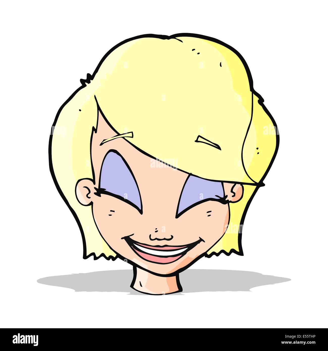 cartoon pretty female face Stock Vector Image & Art - Alamy