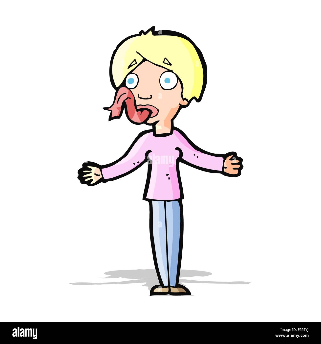 cartoon woman telling lies Stock Vector Image & Art - Alamy