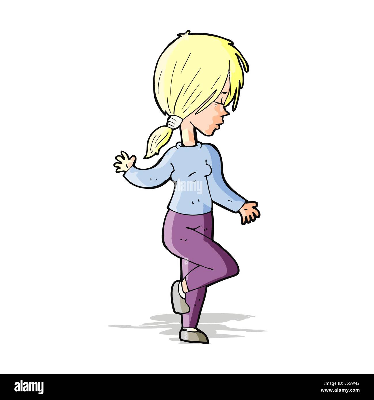 Cartoon Girl Dancing Stock Vector Image And Art Alamy 0113