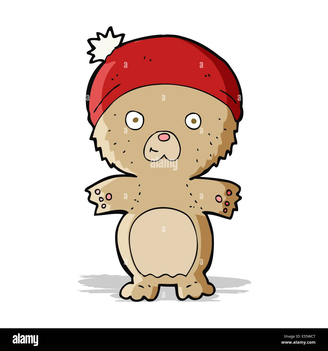 cartoon cute teddy bear in hat Stock Vector Image & Art - Alamy