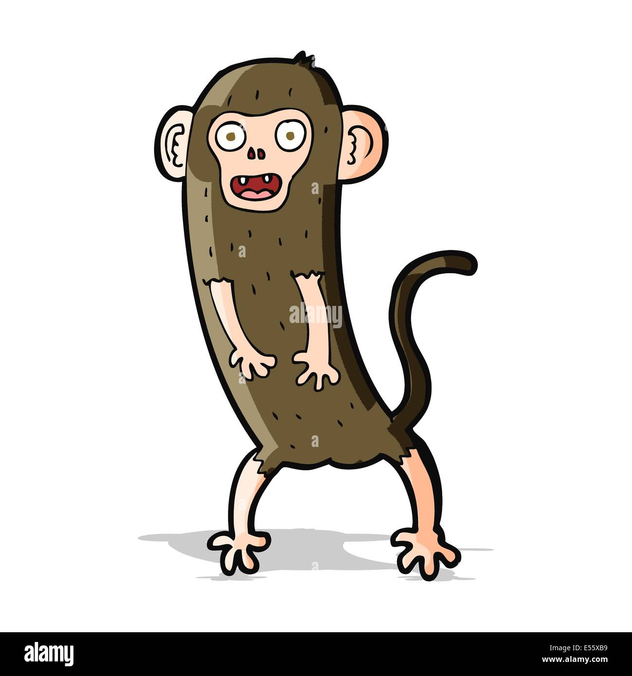 Crazy Cartoon Monkey Funny Cartoon Monkey With Banana Sticker Crazy Cartoon Monkey Funny Cartoon Monkey With Banana Sticker