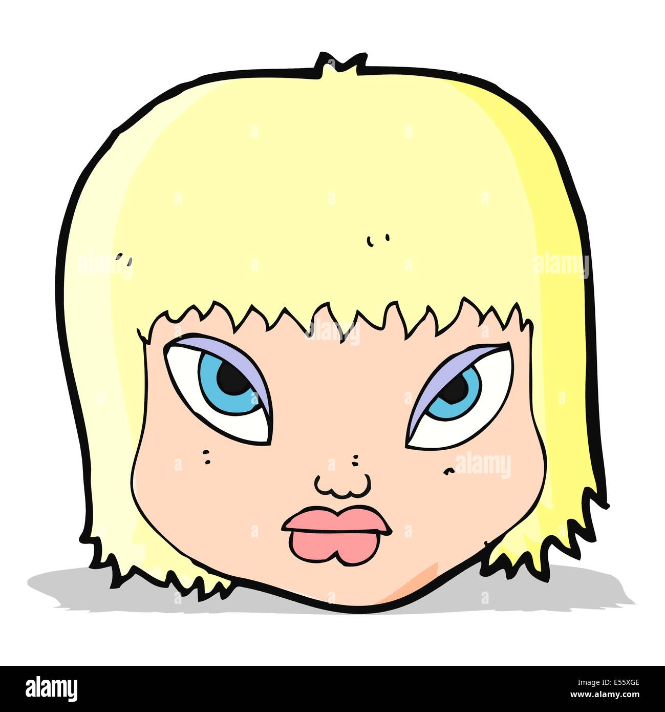 cartoon annoyed face Stock Vector Image & Art - Alamy