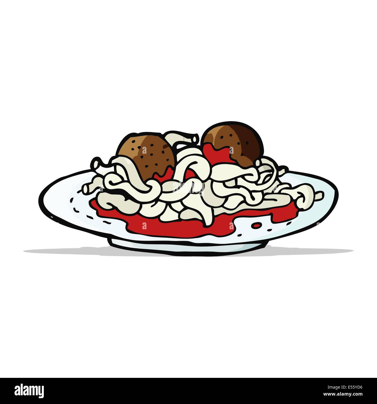 cartoon spaghetti and meatballs Stock Vector Image & Art Alamy