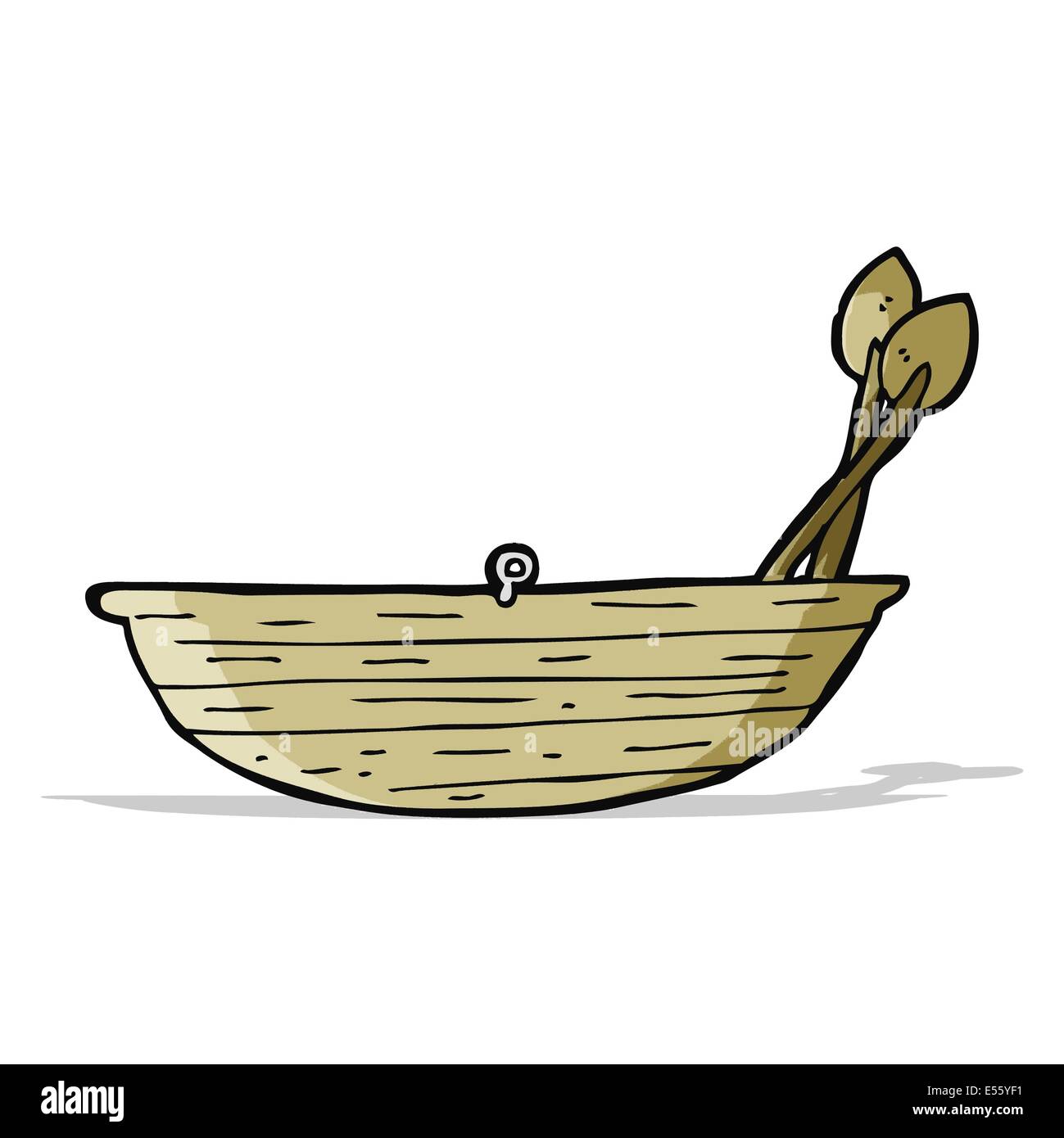 Traditional wooden rowing boat Stock Vector Images - Alamy