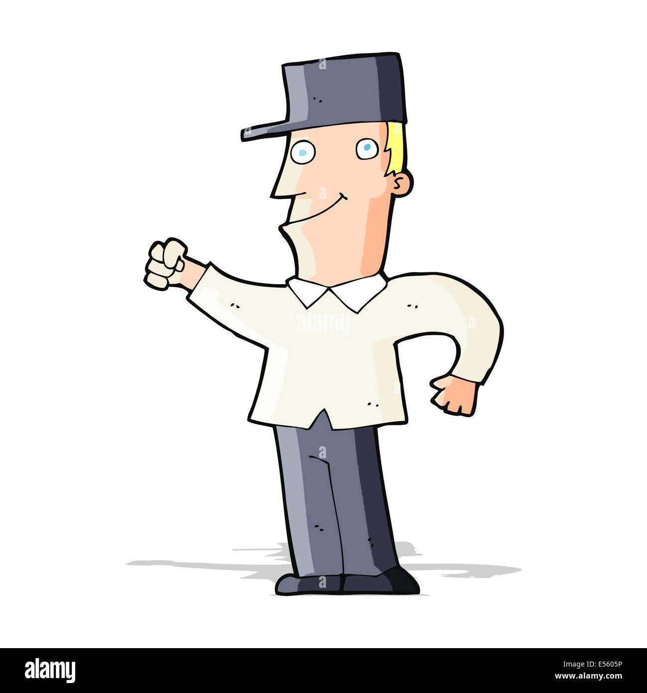 cartoon man punching air Stock Vector Image & Art Alamy