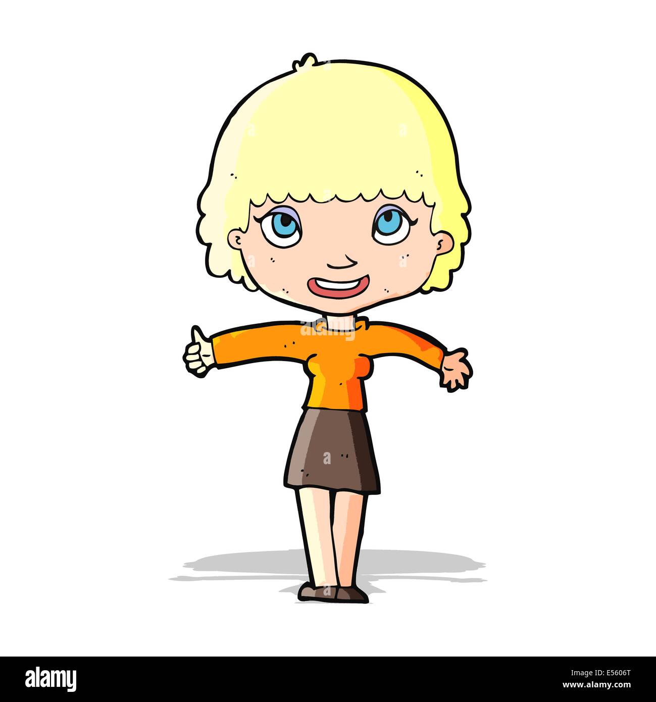 cartoon happy girl Stock Vector Image & Art - Alamy